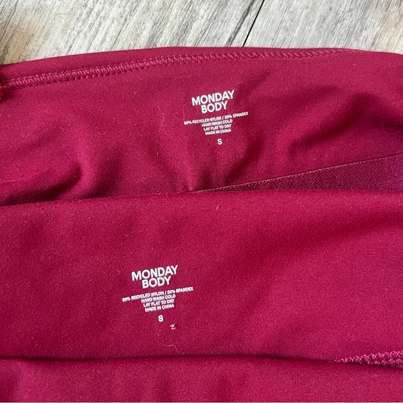 Monday Body Olympic Sports Bra and Melrose Flare Leggings in Burgundy SET - Picture 7 of 9
